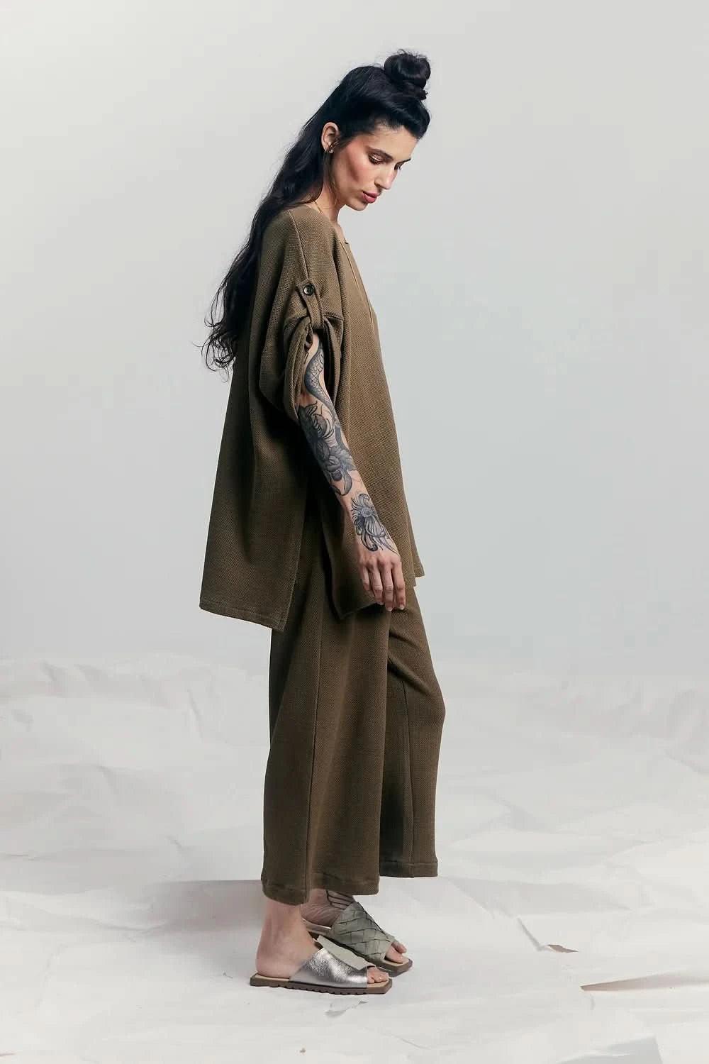 Blusa G Alheta Tricot Oliva UNA