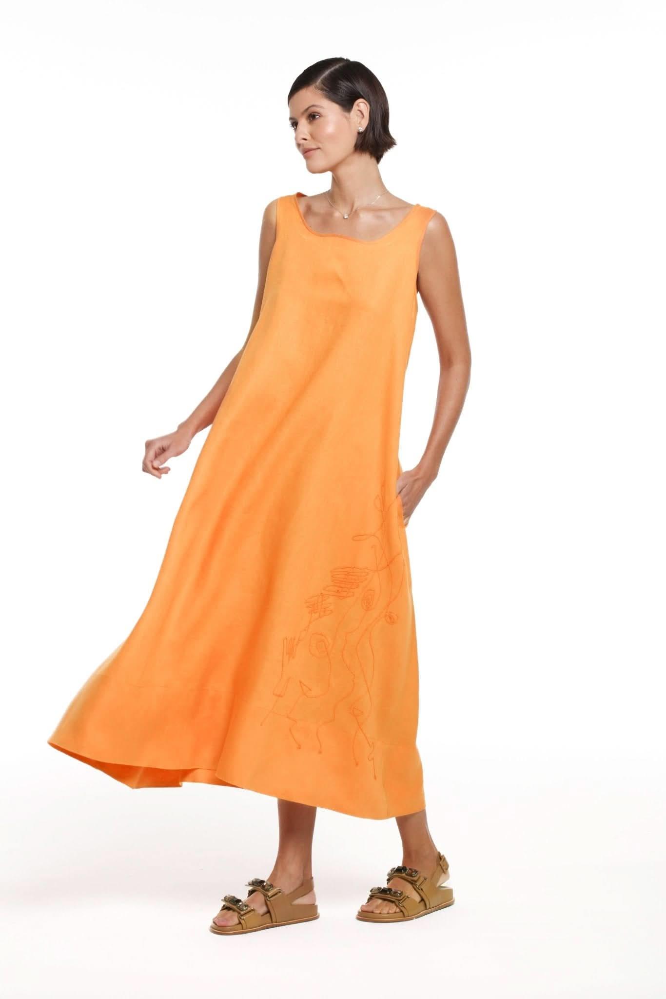 Vestido Marion Laranja Número Dez
