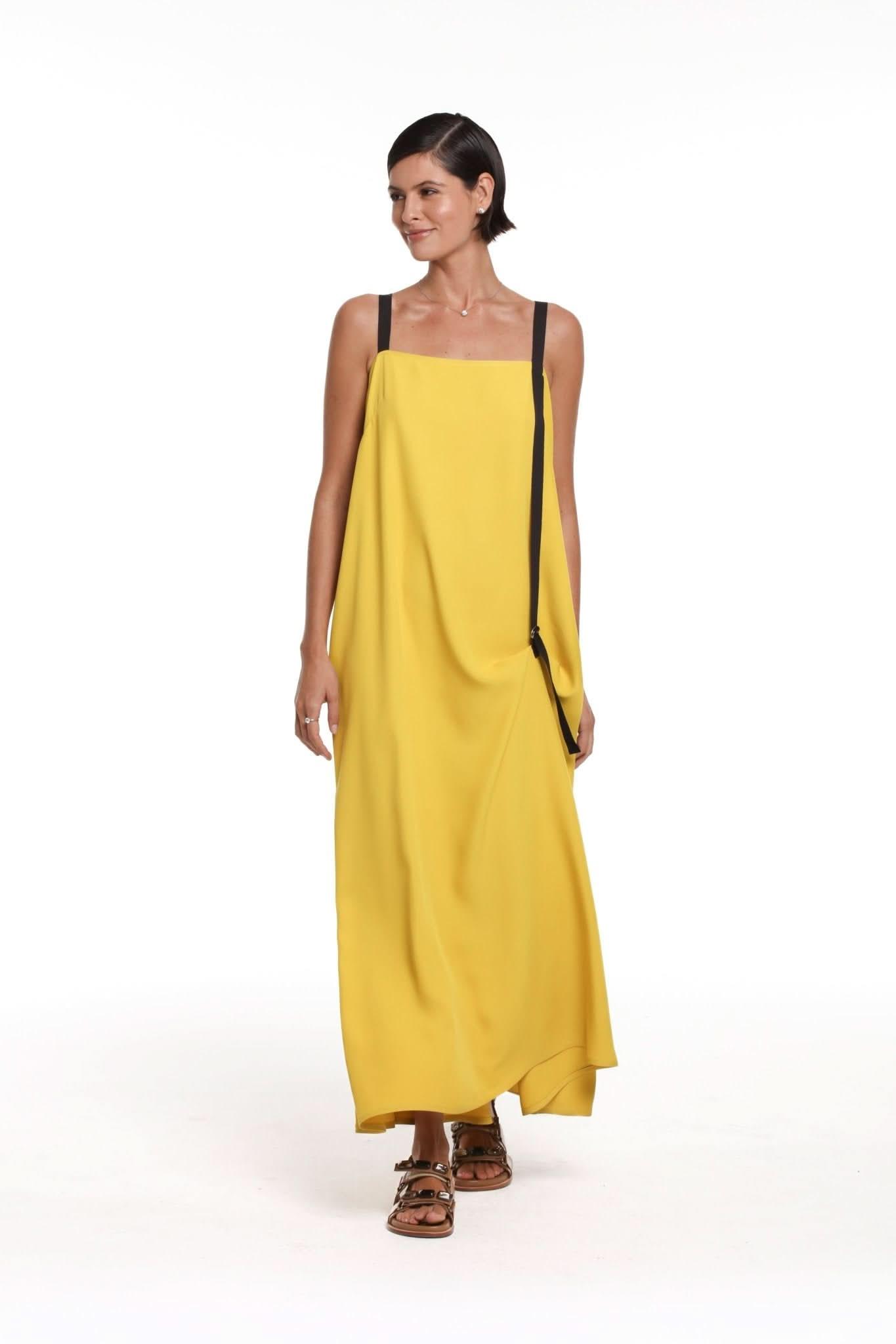 Vestido Nina Açafrão Número Dez