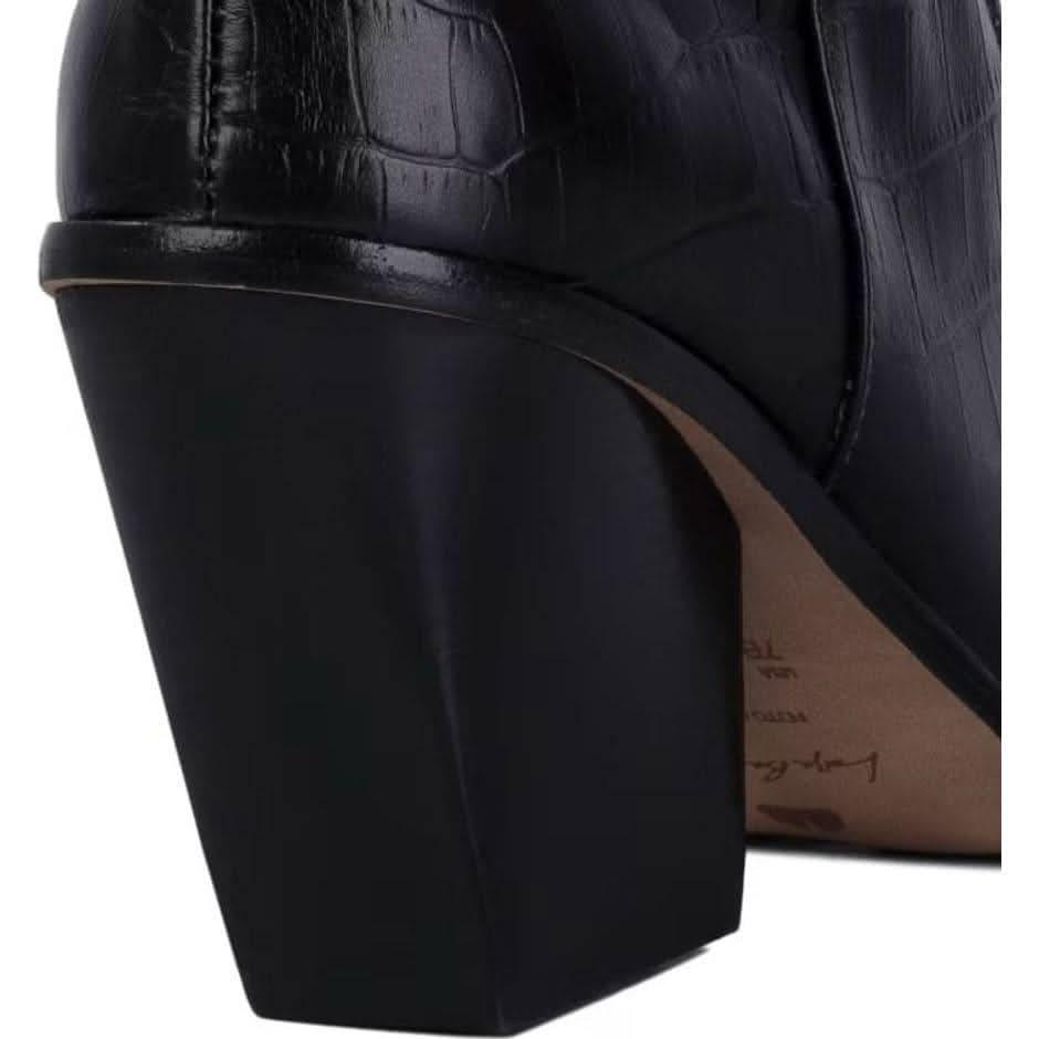 Bota Cano Médio Monocromatica Preta