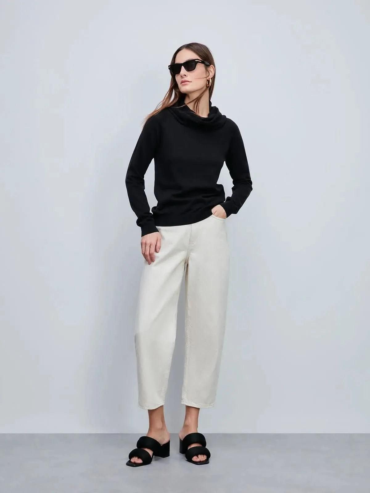Blusa Básica Gola Alta Preta Ambicione by Anselmi