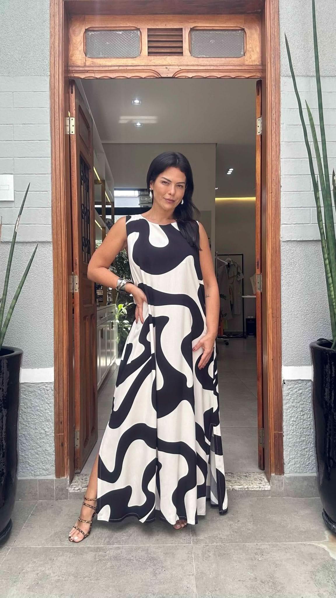 Vestido Waves Black Ezildinha