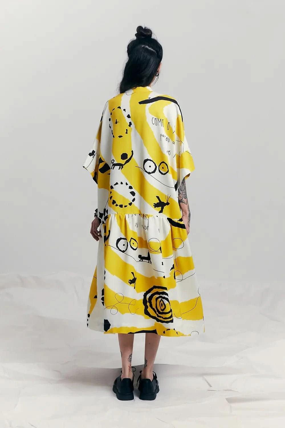 Vestido Quadrado Zíper Sol
