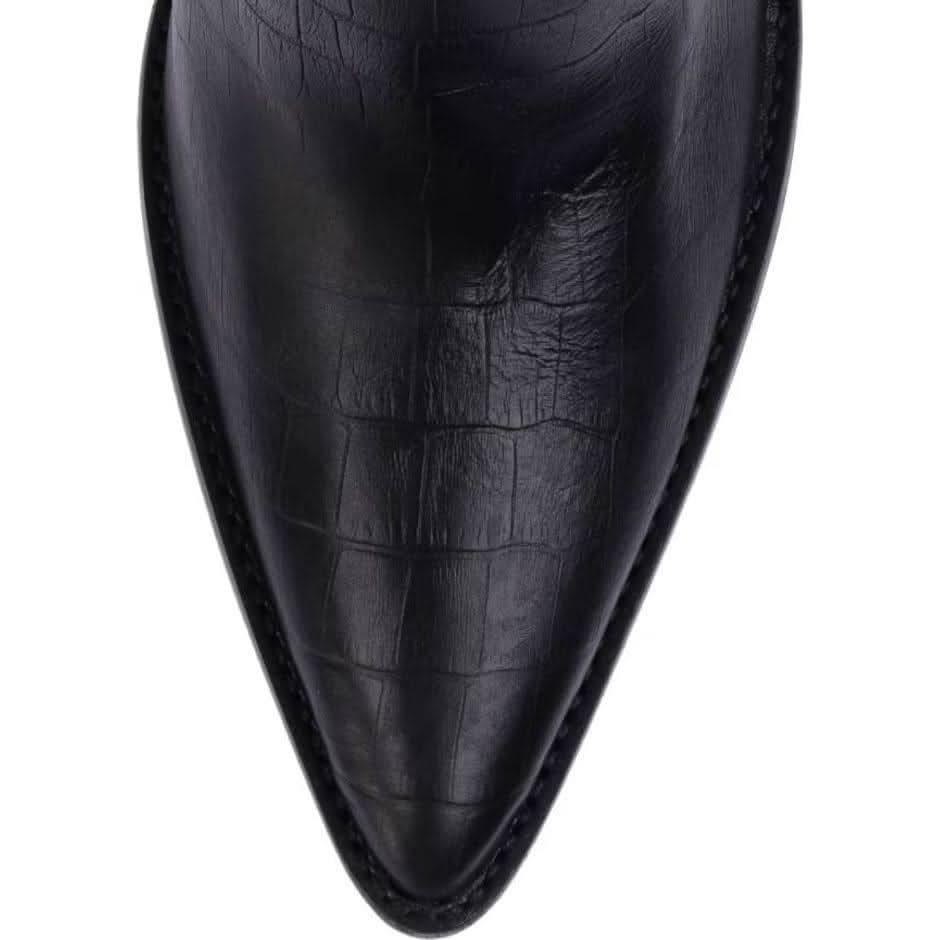 Bota Cano Médio Monocromatica Preta