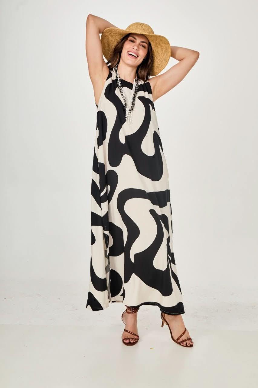 Vestido Waves Black Ezildinha