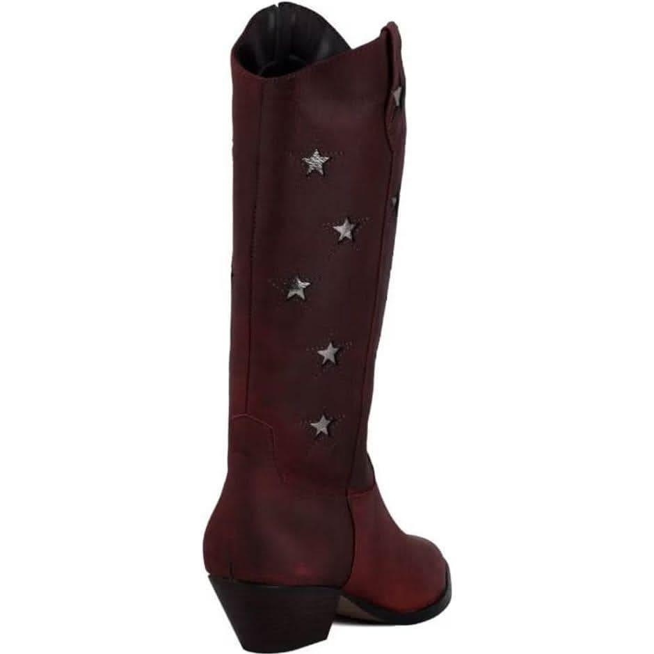 Bota Cano Médio Recortes Estrelas Rocky Café