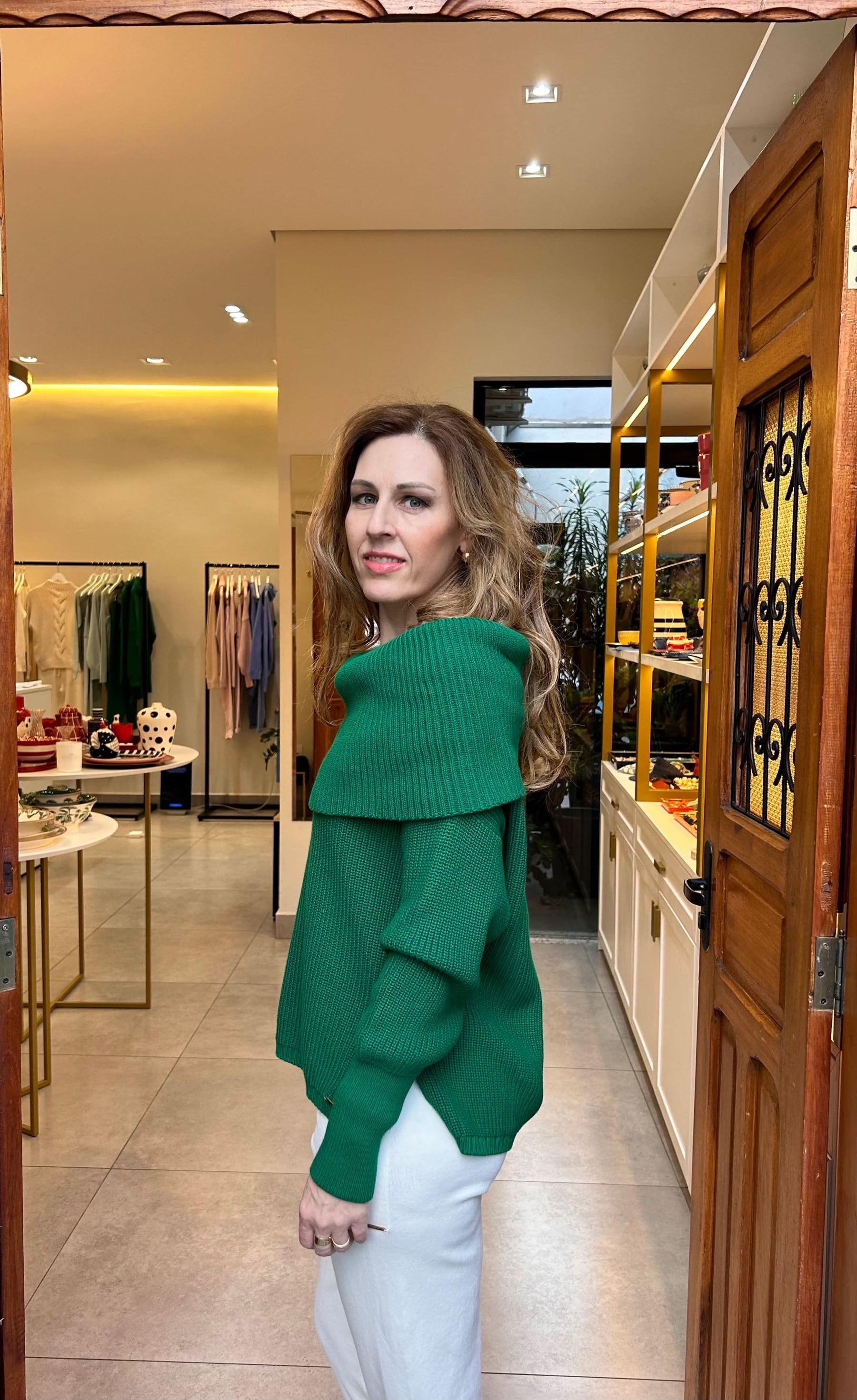 Blusa Dinamarca Verde Floresta Anselmi