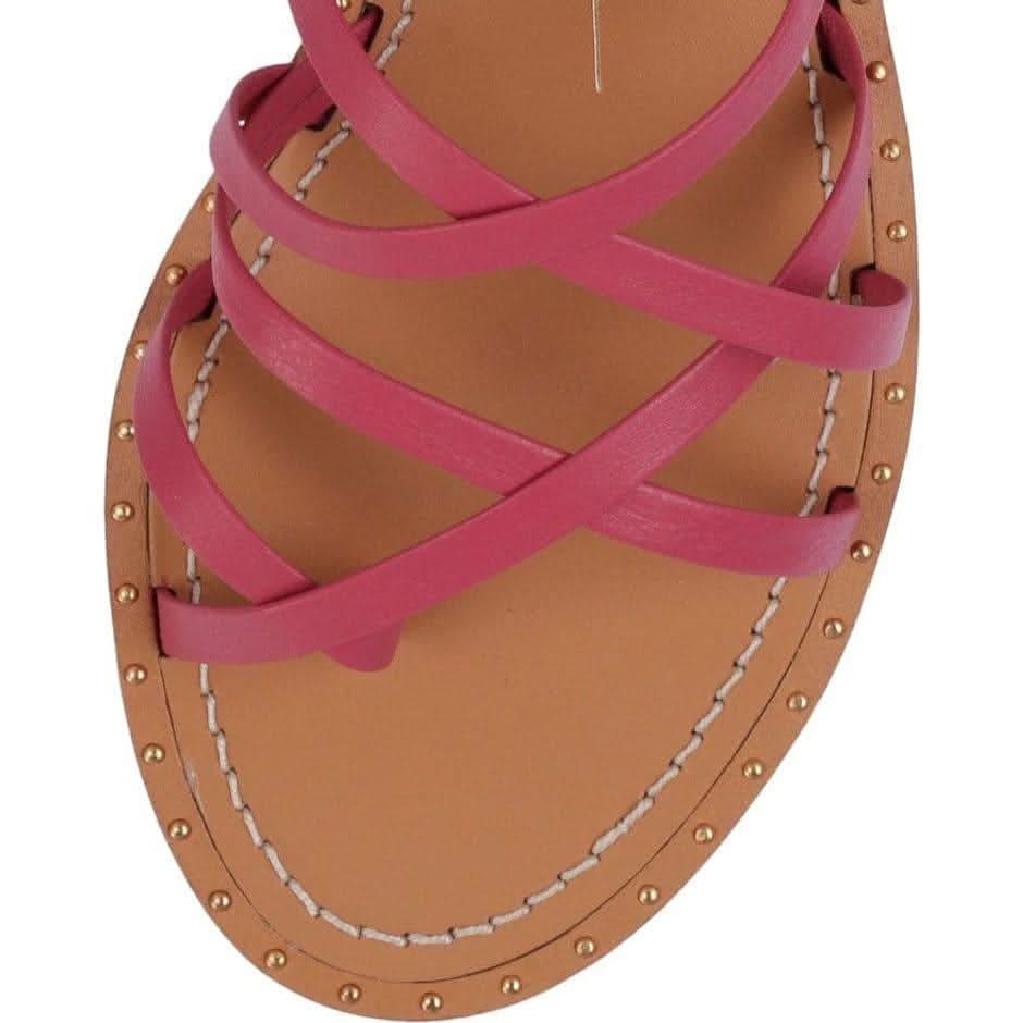 Sandália Rasteira Capri Amarrações Rosa