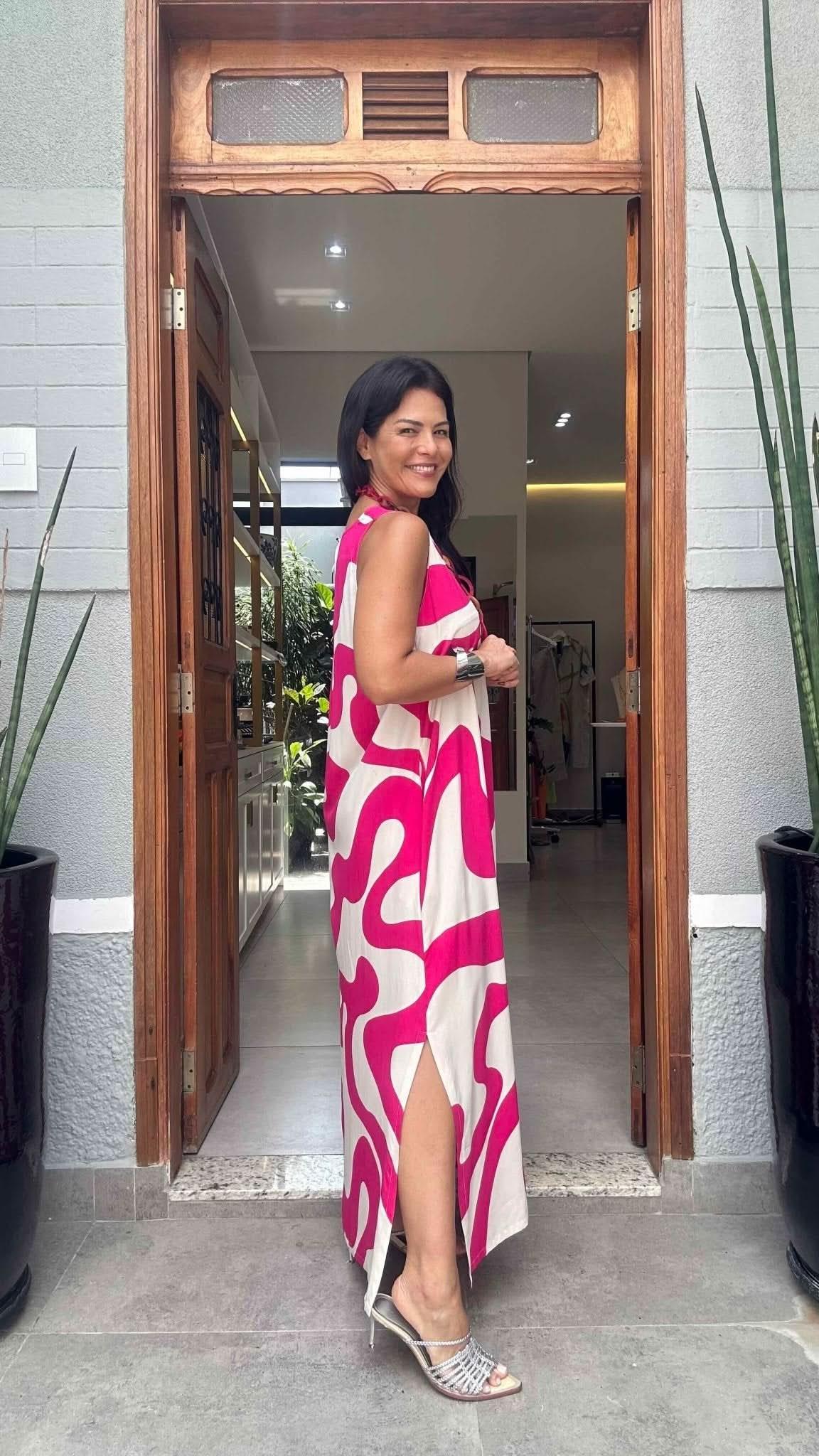 Vestido Waves Pink Ezildinha