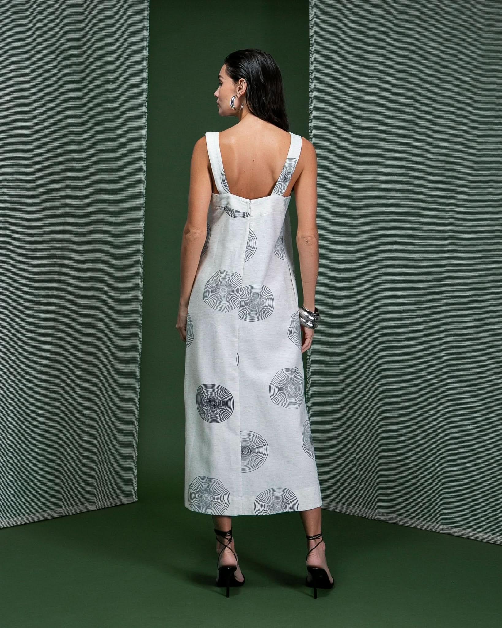 Vestido Mix Estampa Exclusiva Veios Cléo Aidar