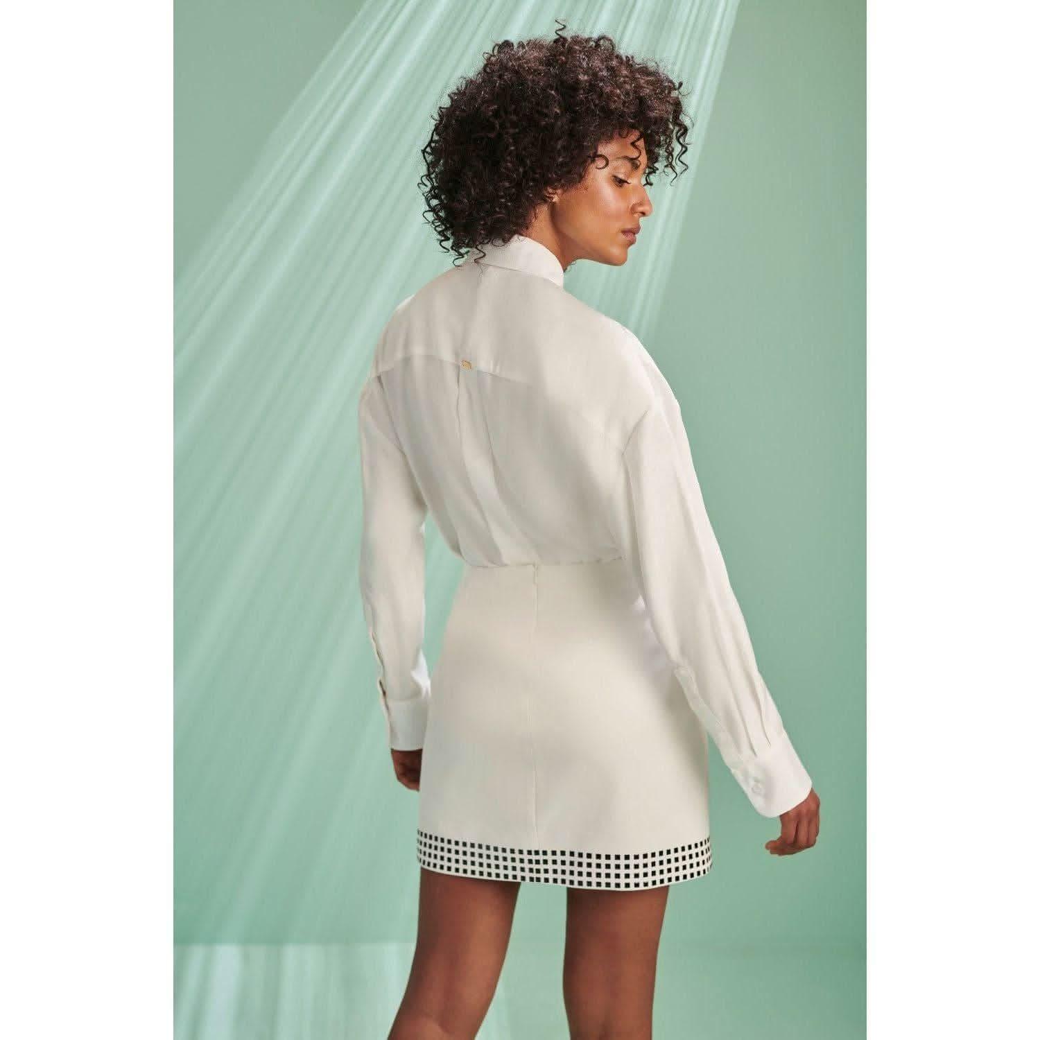 Camisa Reta Jacquard