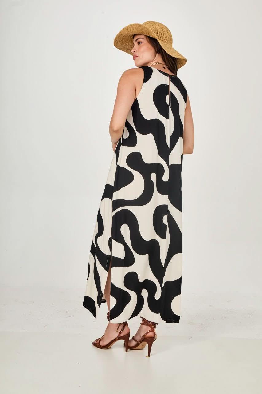 Vestido Waves Black Ezildinha