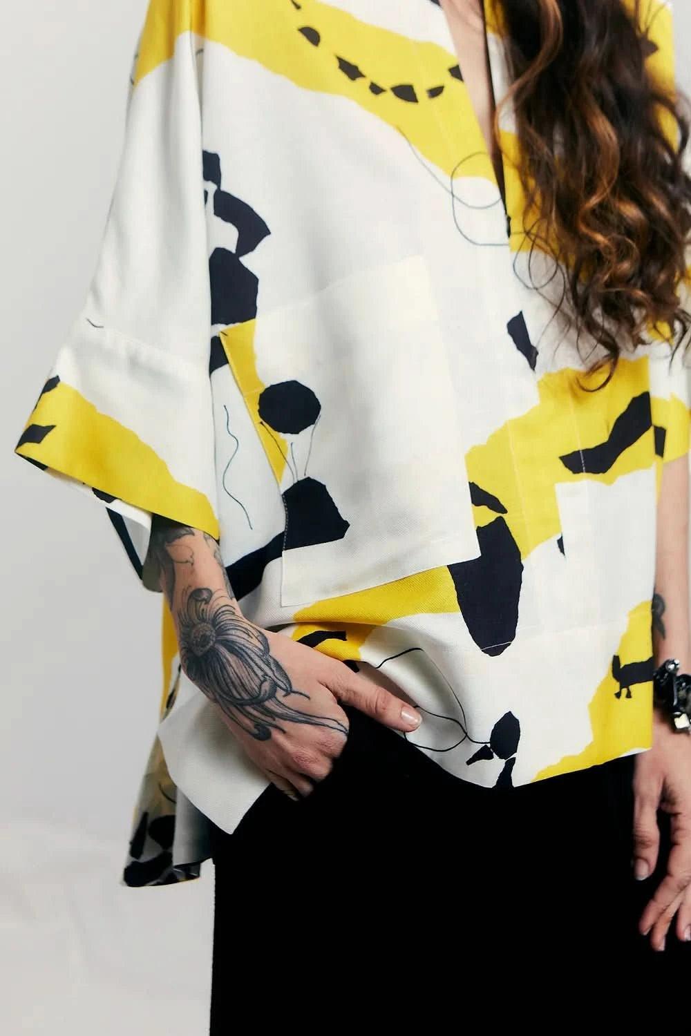 Camisa Quadrada Zíper Sol UNA