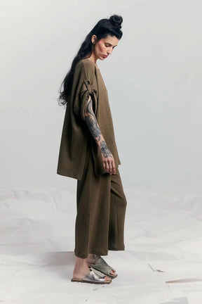 Blusa G Alheta Tricot Oliva UNA