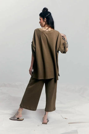 Blusa G Alheta Tricot Oliva UNA