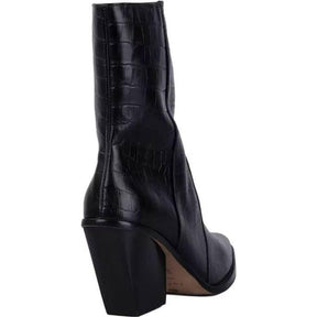 Bota Cano Médio Monocromatica Preta