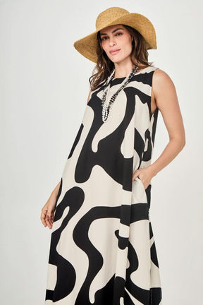 Vestido Waves Black Ezildinha