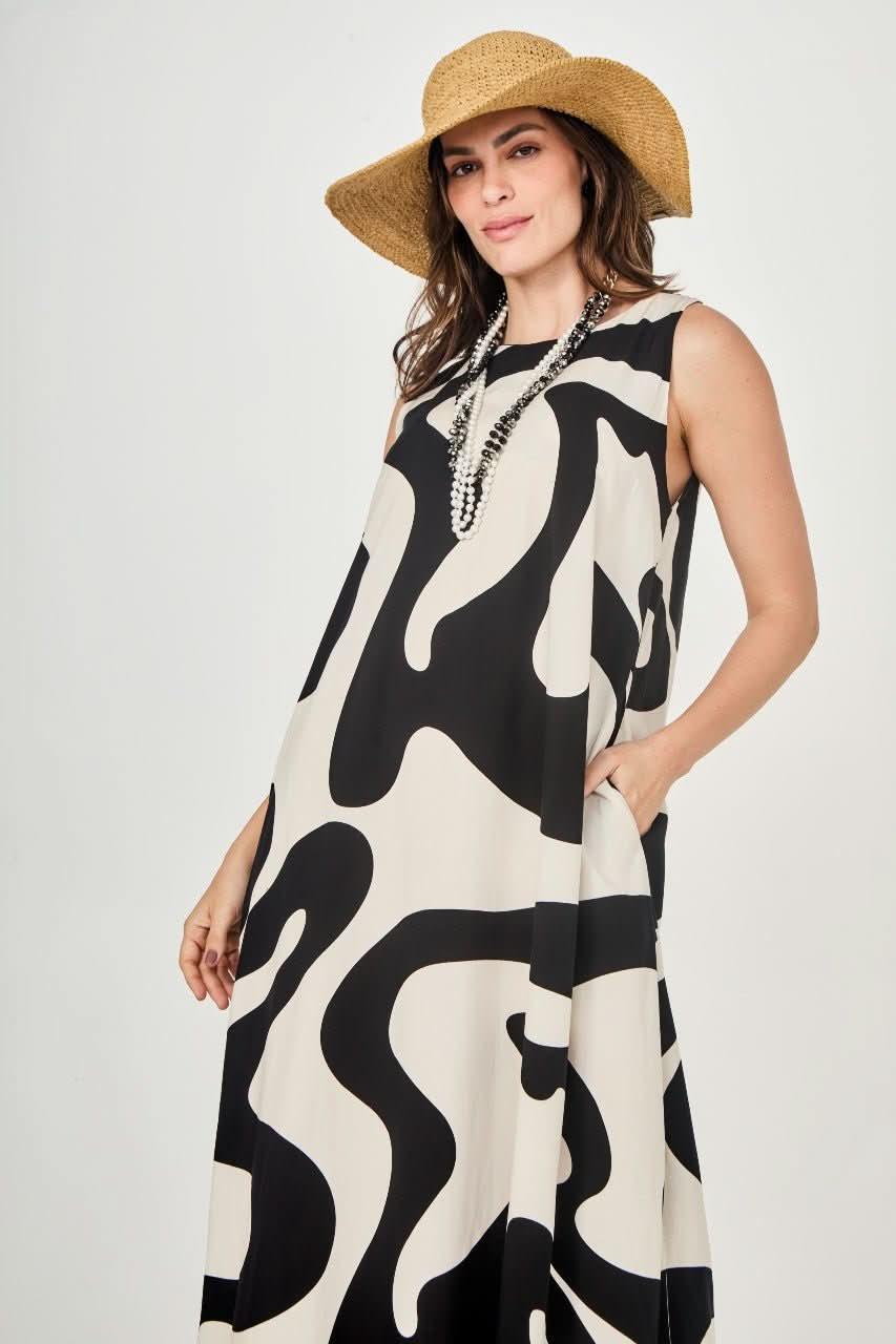 Vestido Waves Black Ezildinha