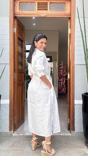 Vestido Claudia Branco Número Dez