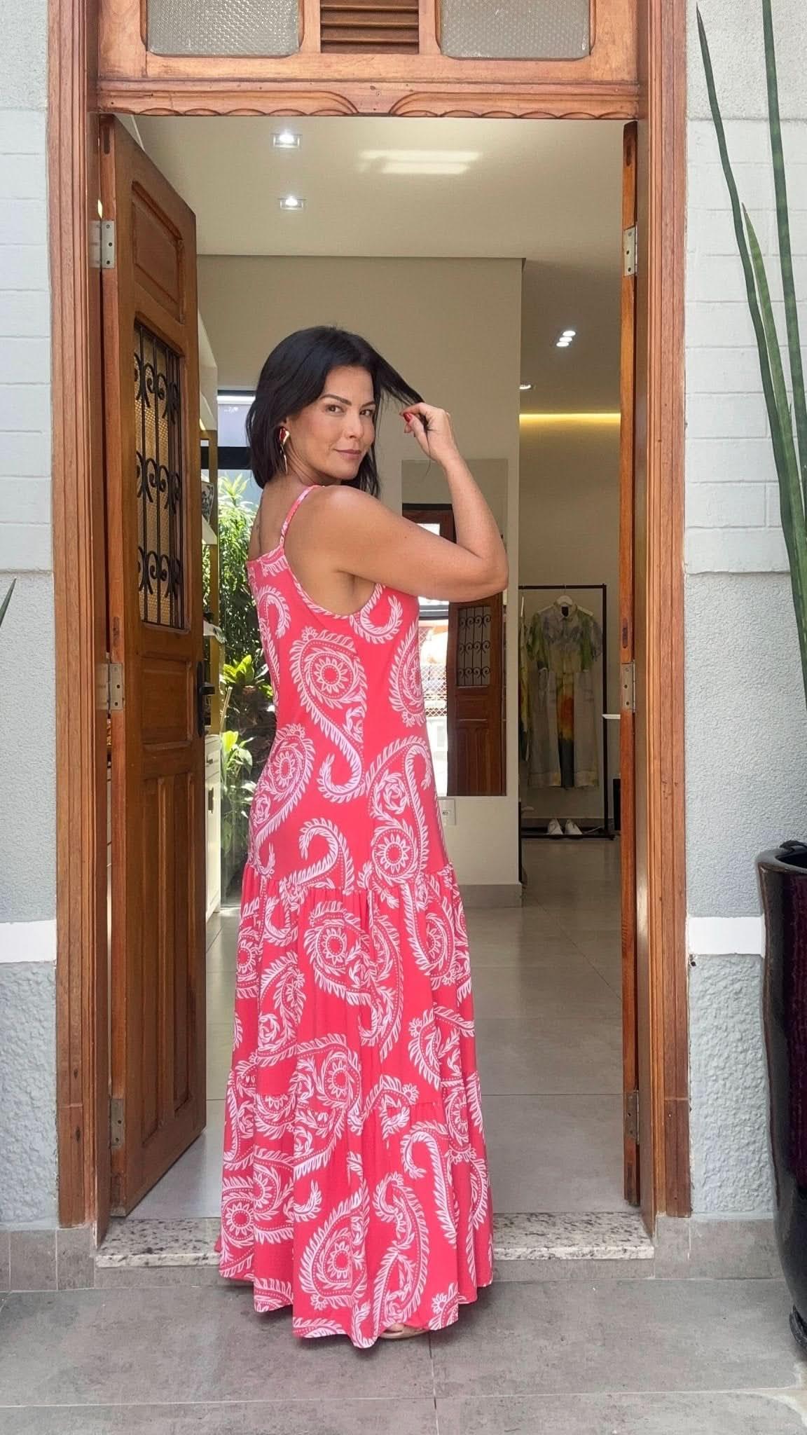 Vestido Catania Vermelho Ave César