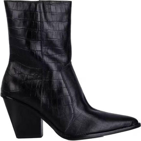 Bota Cano Médio Monocromatica Preta