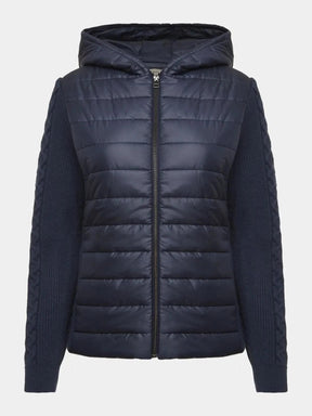 Jaqueta Nylon e Tricot Preta  Ambicione By Anselmi