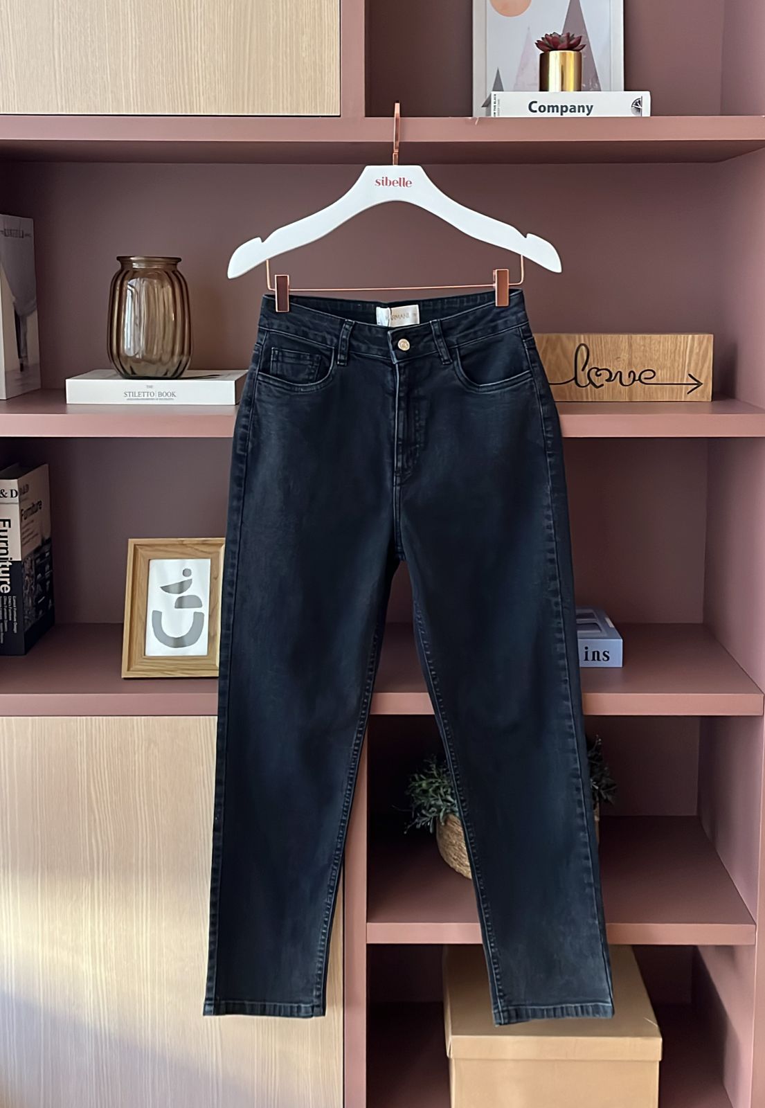 Calça Carol Jeans Skinny Black