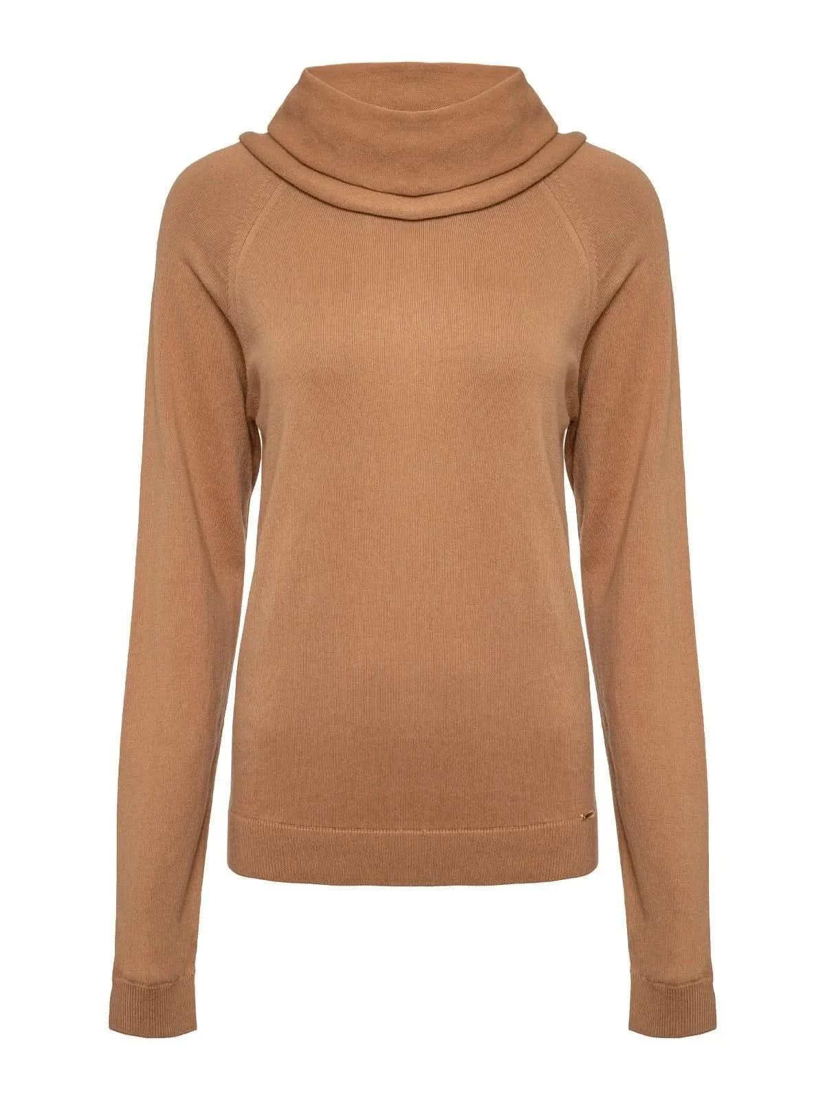 Blusa Básica Gola Alta Camelo Ambicione by Anselmi