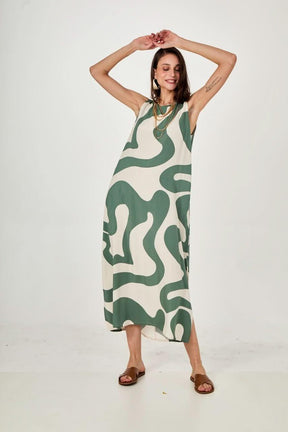 Vestido Waves Green Ezildinha