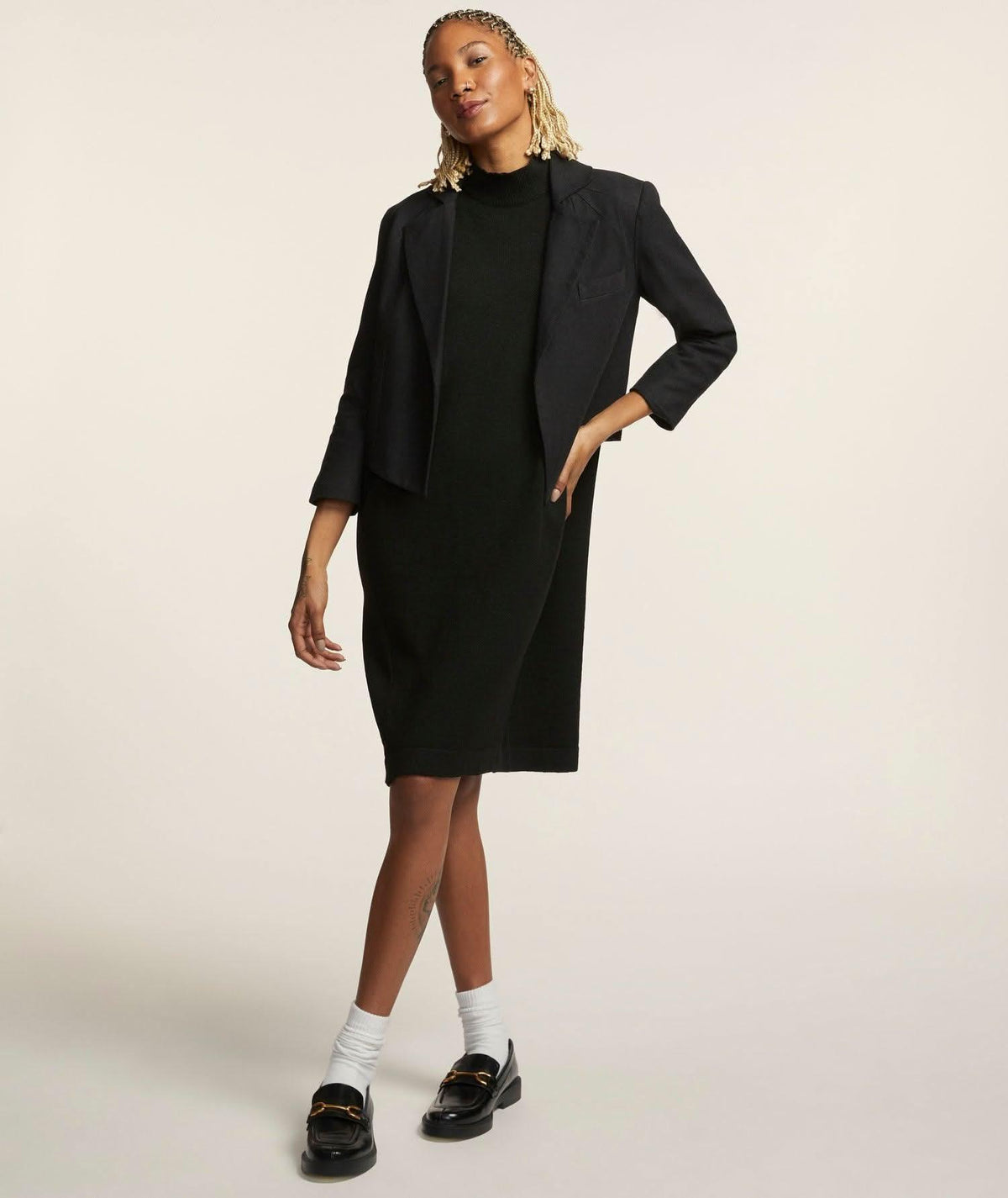 Vestido Tricô Monika Preto Souq