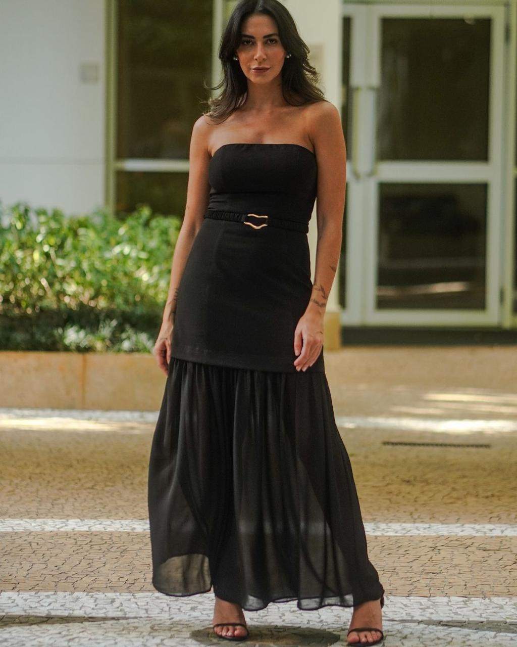 Vestido Edna Alfaiataria Crepe